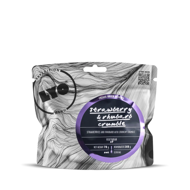 Crujiente de fresa y ruibarbo